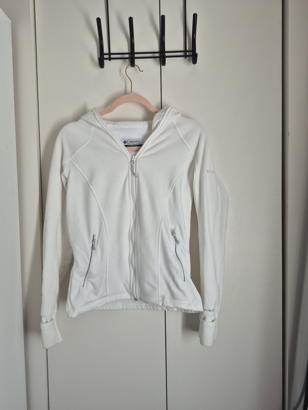 Columbia Women’s White Hooded Full-Zip Fleece Jacket